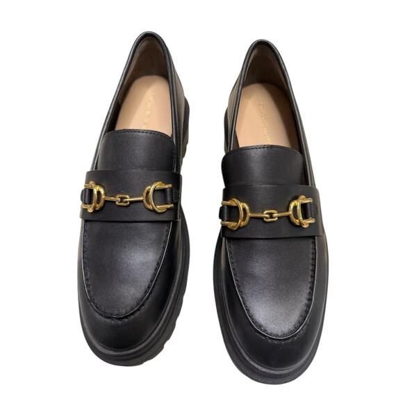 Stuart Weitzman Owen Buckle Ultra Lug Loafer Black Leather Size 7B NWT - Picture 8 of 14